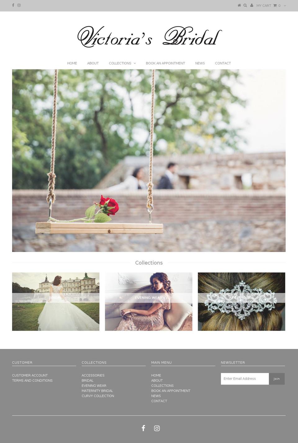 victoriasbridal.ie shopify website screenshot