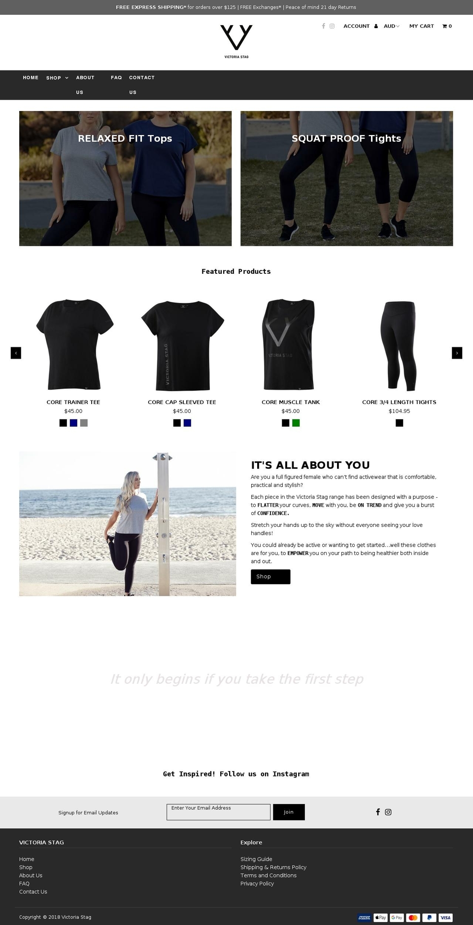 victoriastag.com — Shopify storefront screenshot