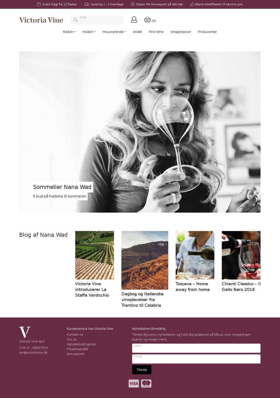 victoriavine.dk shopify website screenshot
