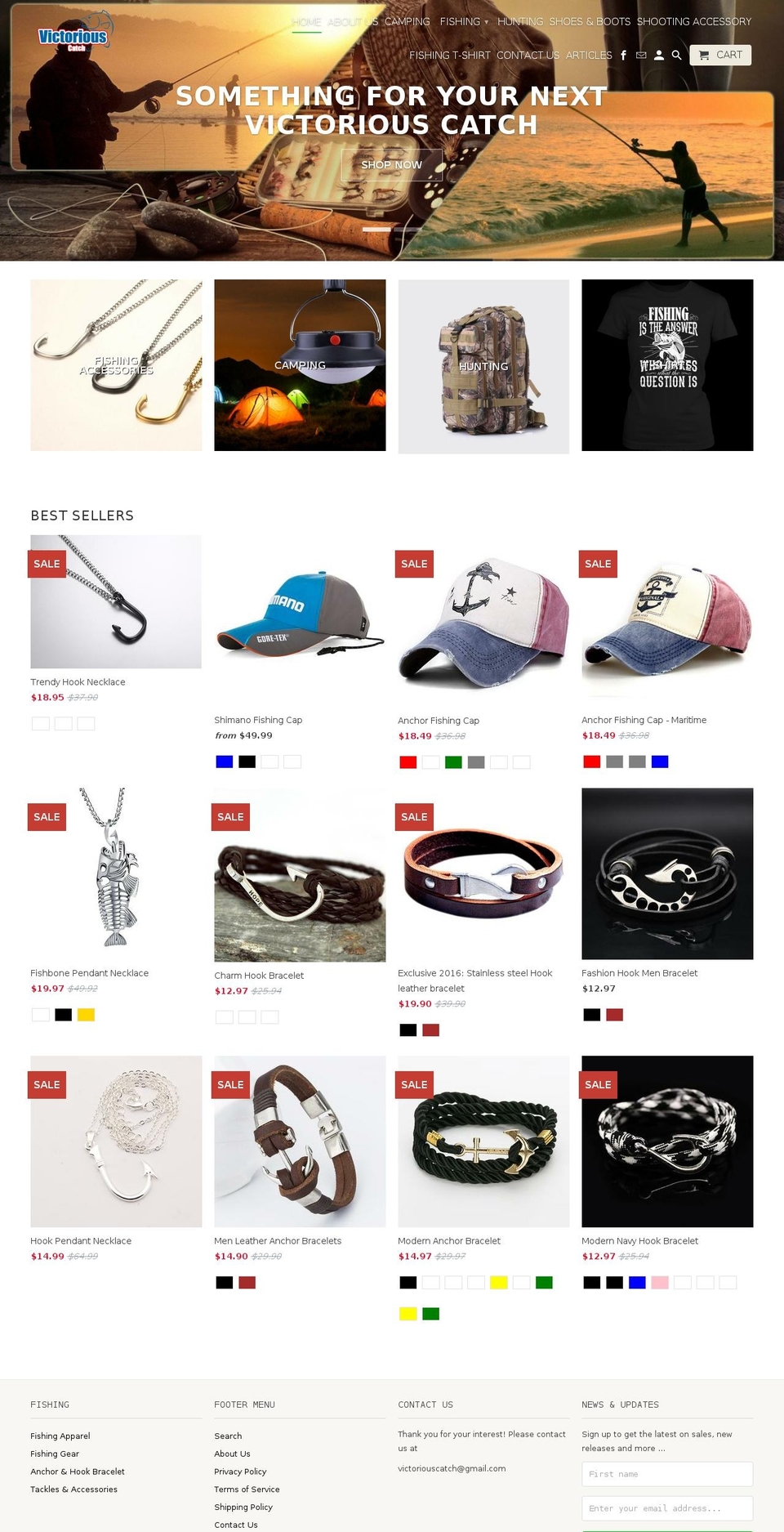 victoriouscatch.com shopify website screenshot