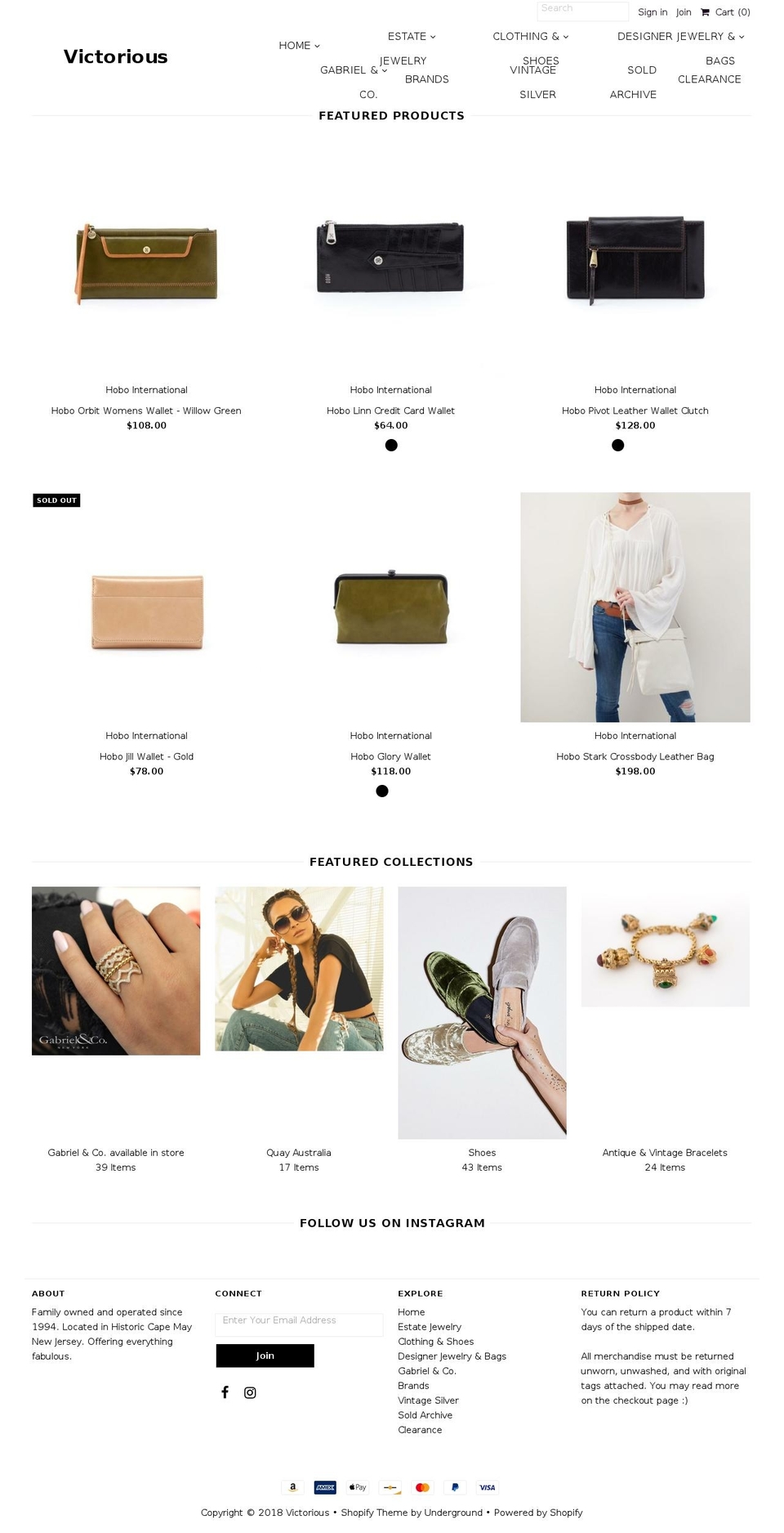victoriousincapemay.com shopify website screenshot