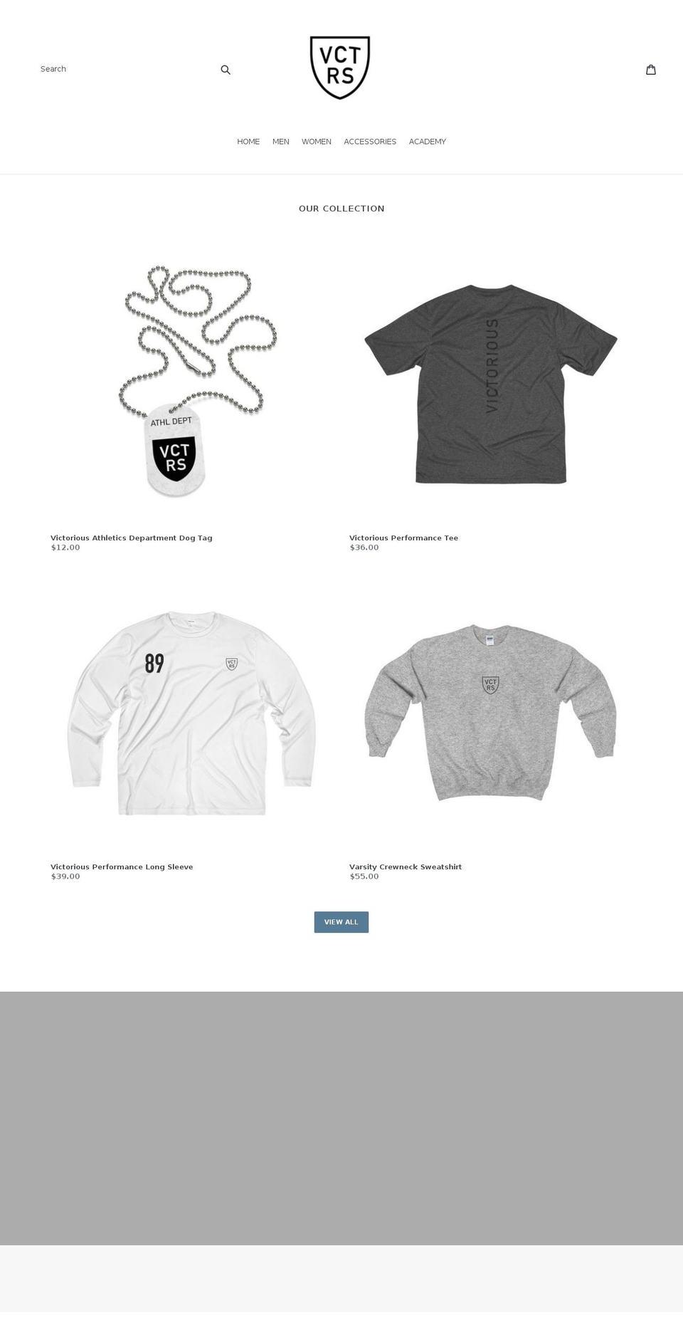 victoriousmade.com — Shopify storefront screenshot