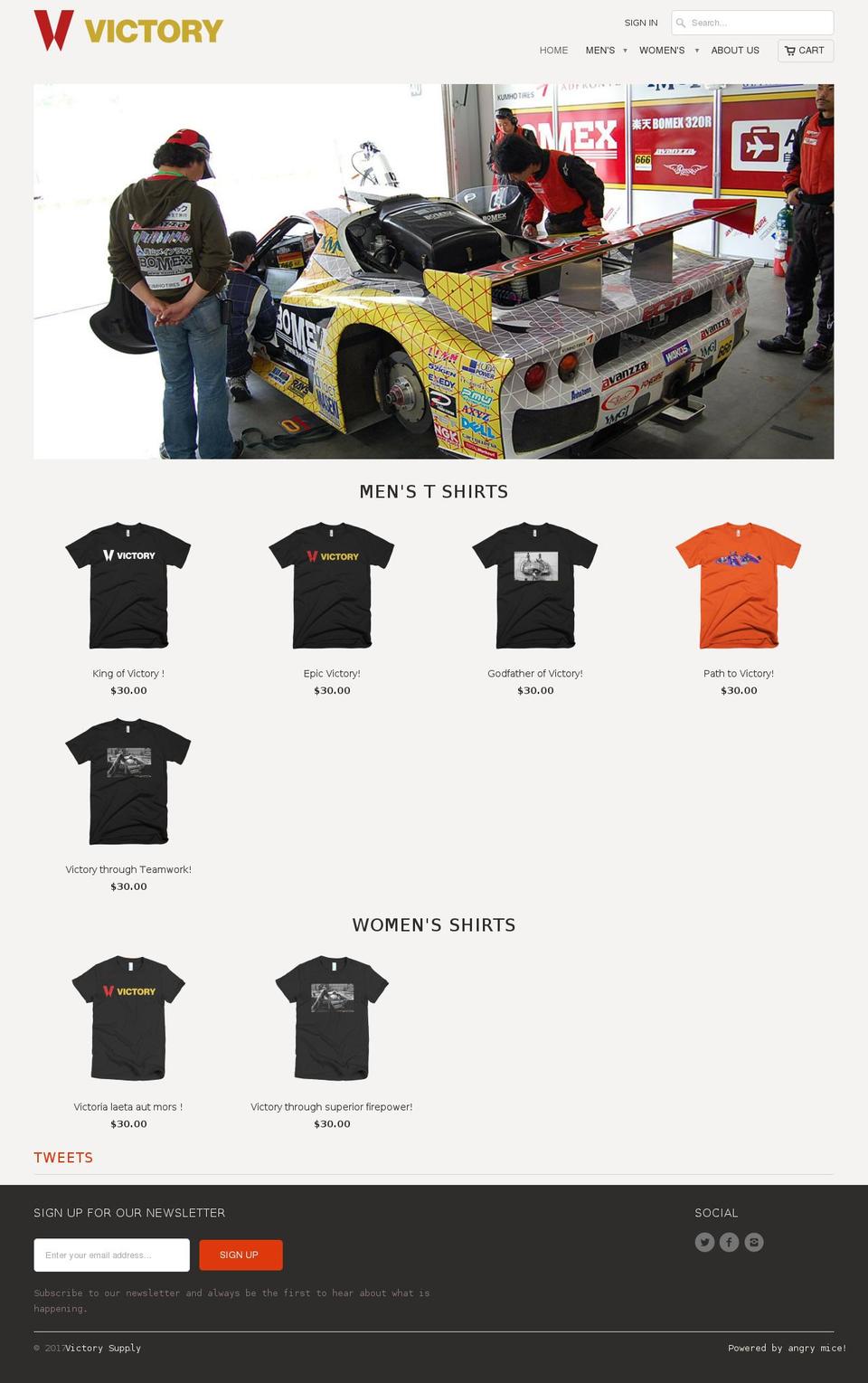 victory-clothing.com shopify website screenshot