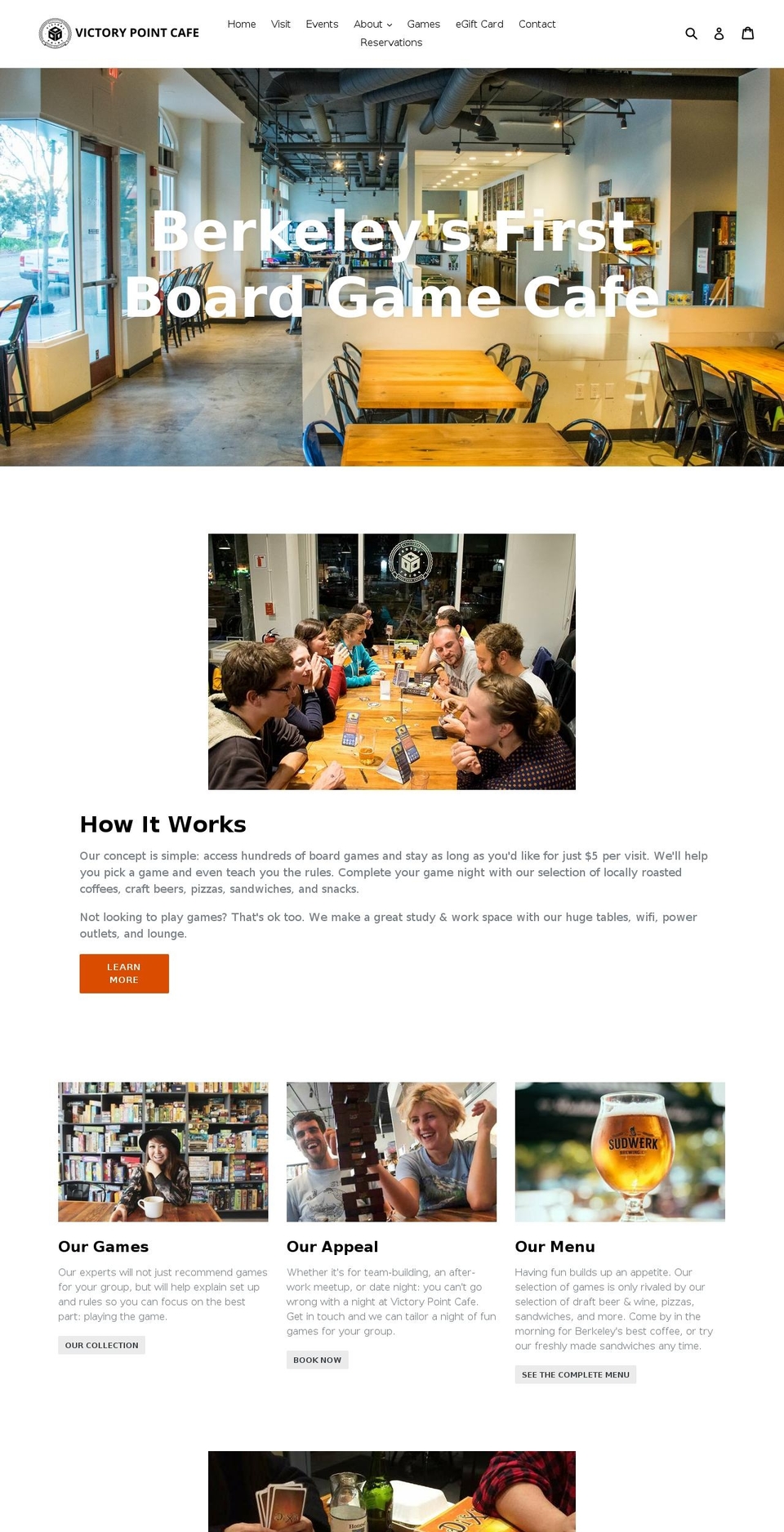 victory-point-cafe.myshopify.com shopify website screenshot
