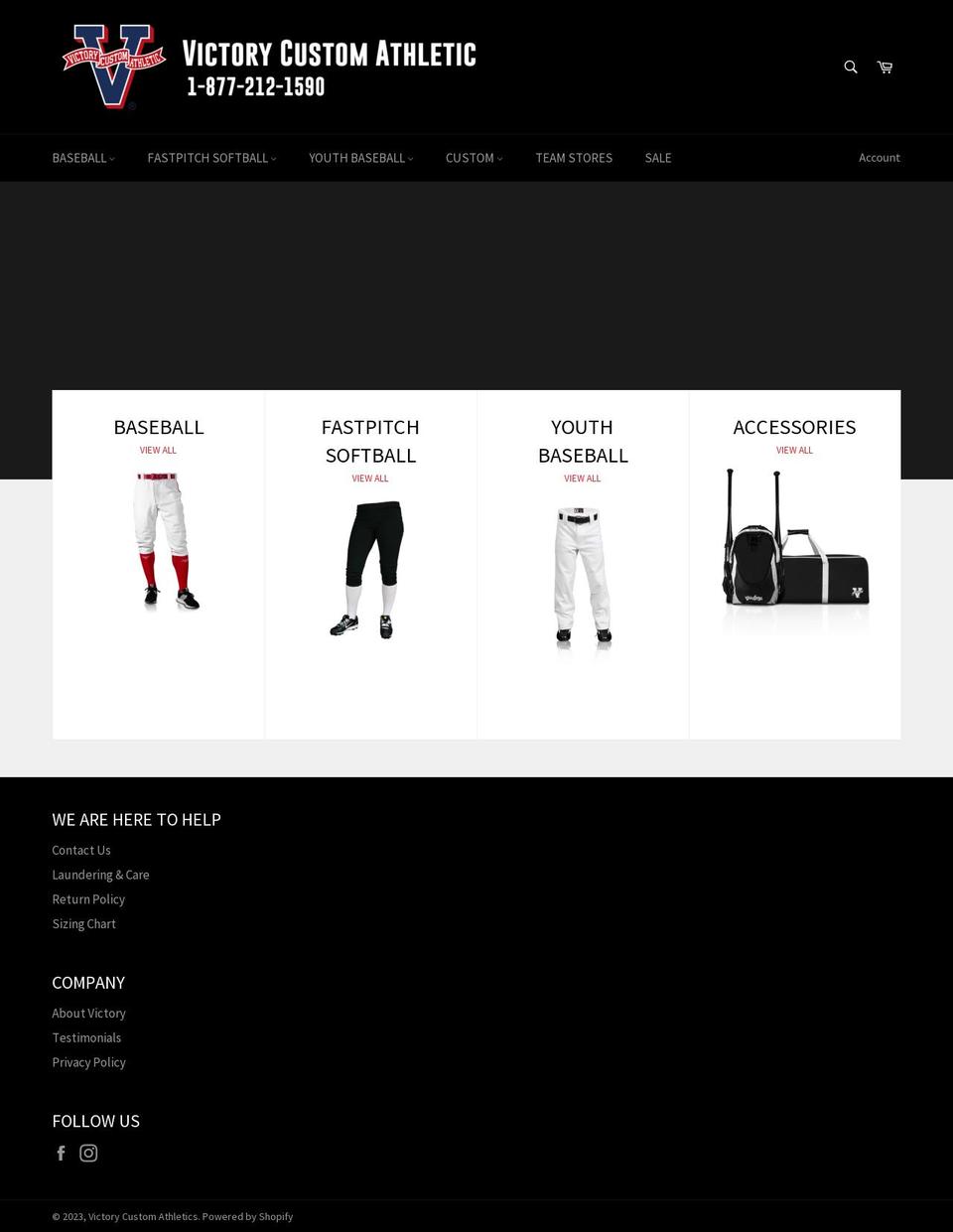 victoryathletics.com shopify website screenshot