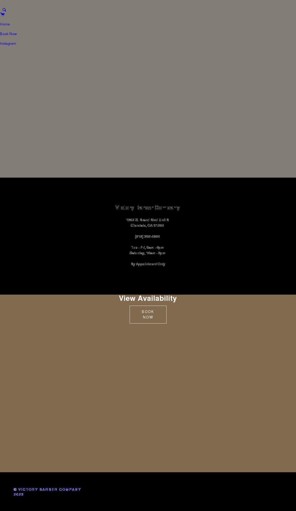 victorybarbercompany.com shopify website screenshot