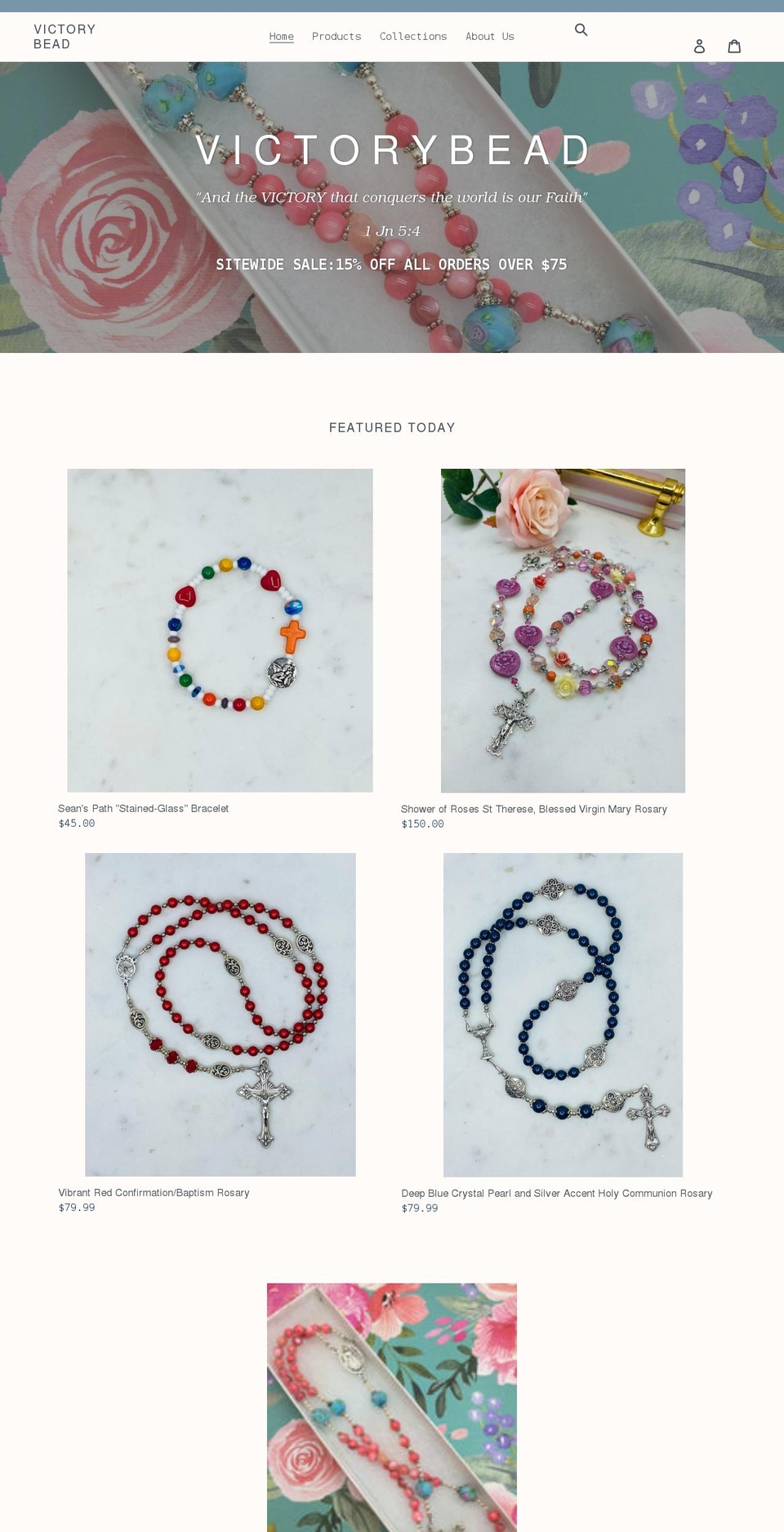 victorybead.com shopify website screenshot