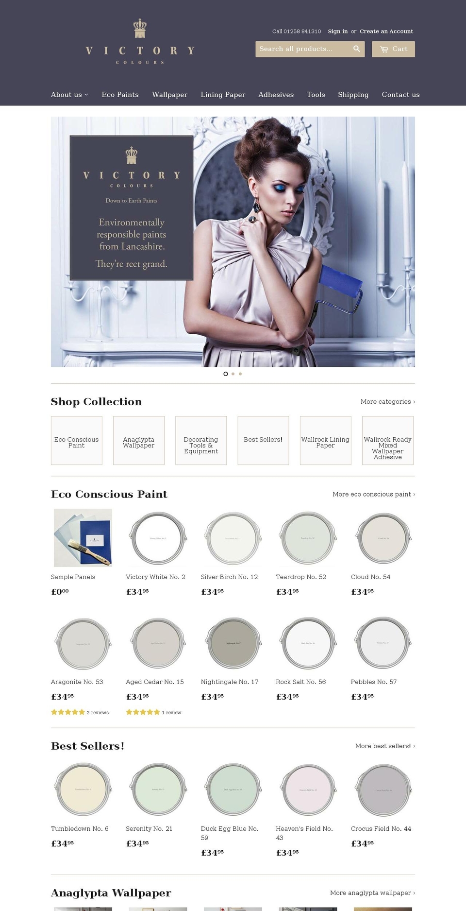 Dev Shopify theme site example victorycolours.co.uk