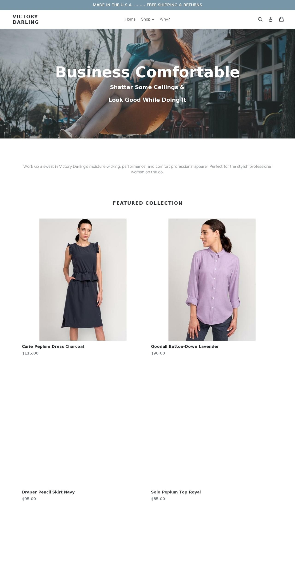 victorydarling.com — Shopify storefront screenshot