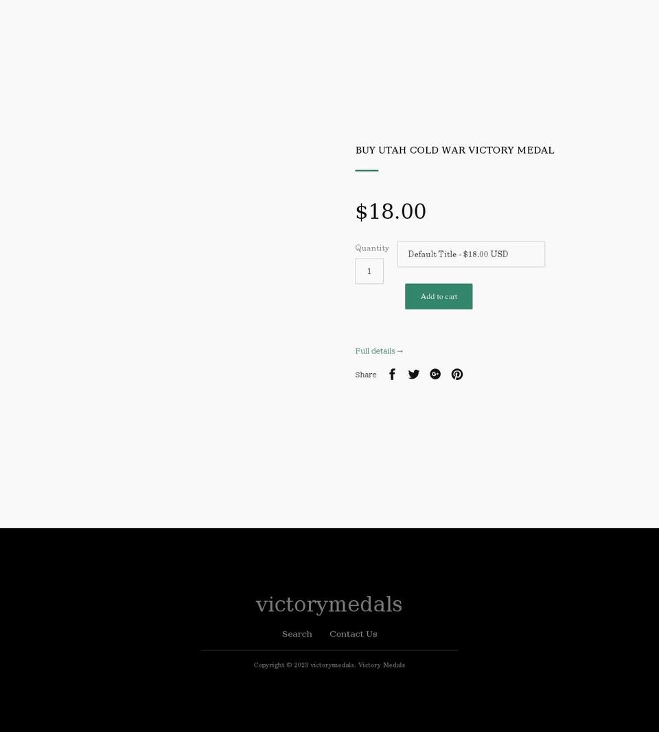 victorymedals.org shopify website screenshot