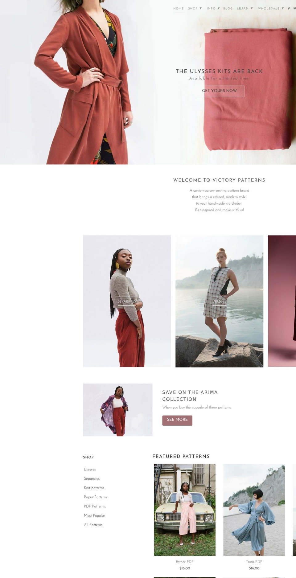 Copy of Retina Shopify theme site example victorypatterns.com