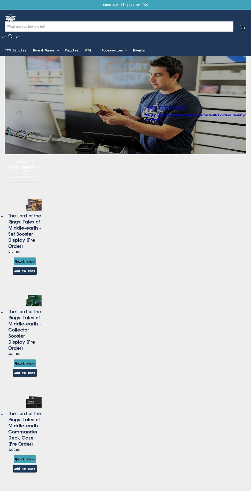victorypointlgs.com shopify website screenshot