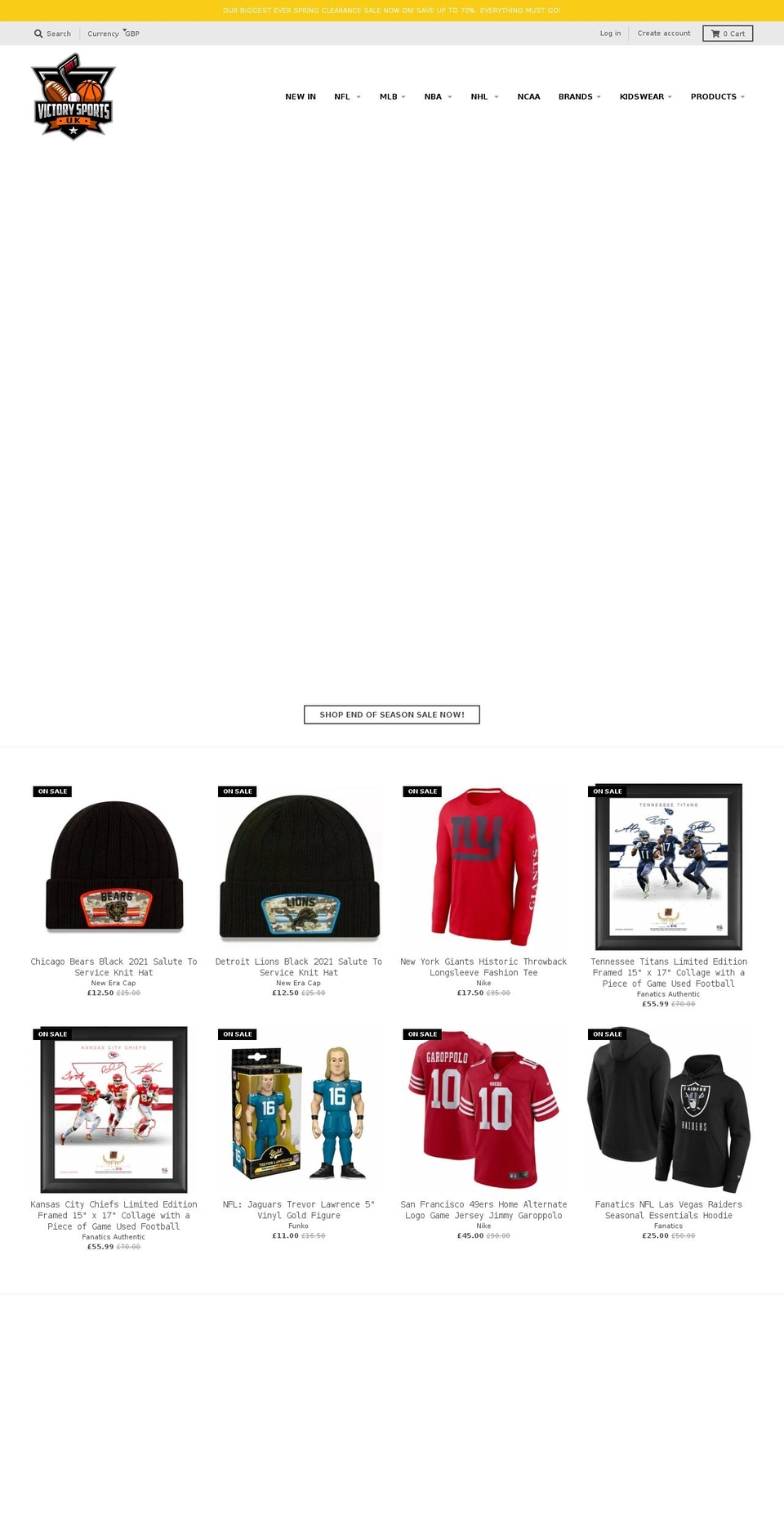victorysportsuk.co.uk shopify website screenshot