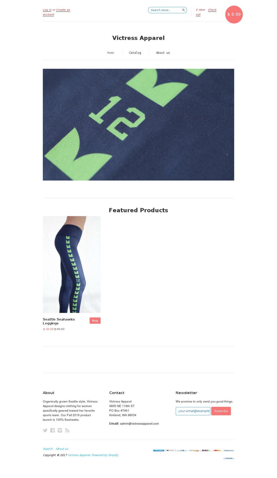 victressapparel.com shopify website screenshot