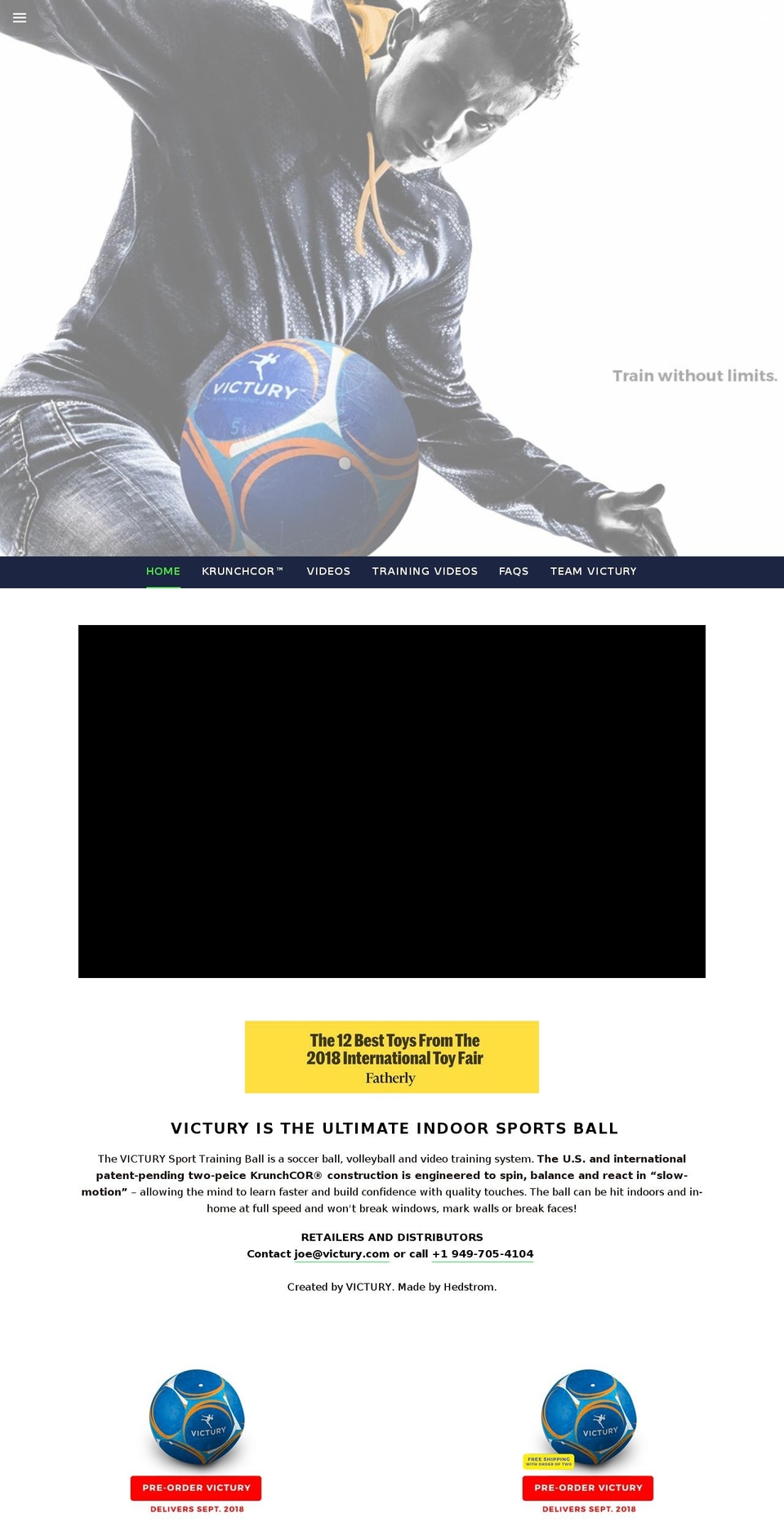 victurysports.com shopify website screenshot