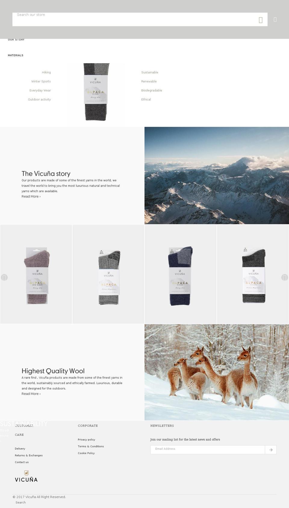 vicuna-london.com shopify website screenshot