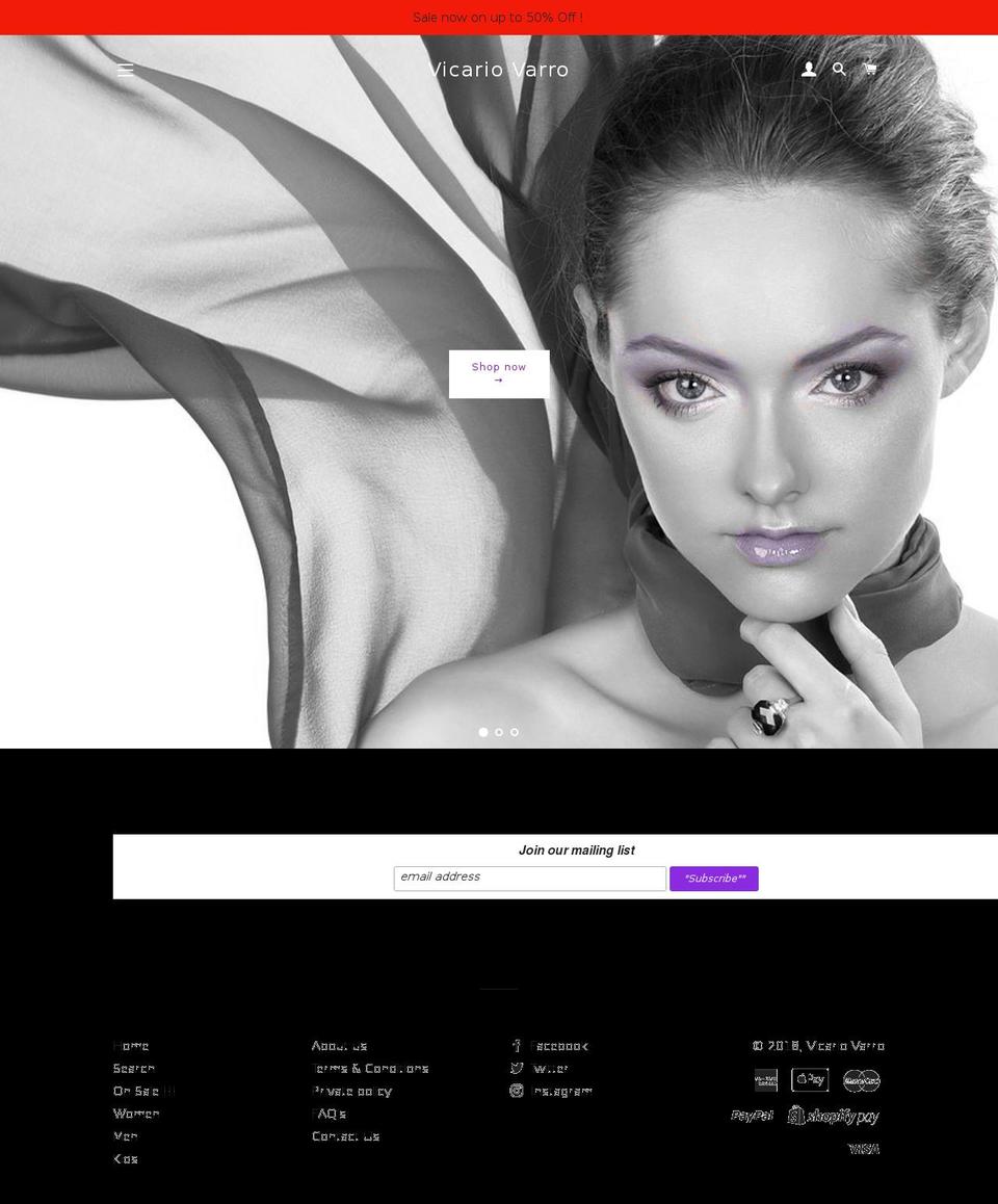 vicvarro.com shopify website screenshot