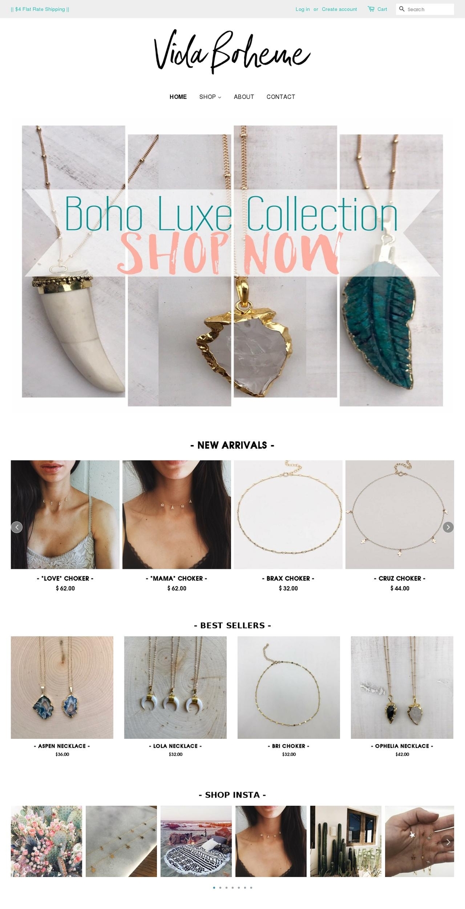 vidaboheme.com shopify website screenshot