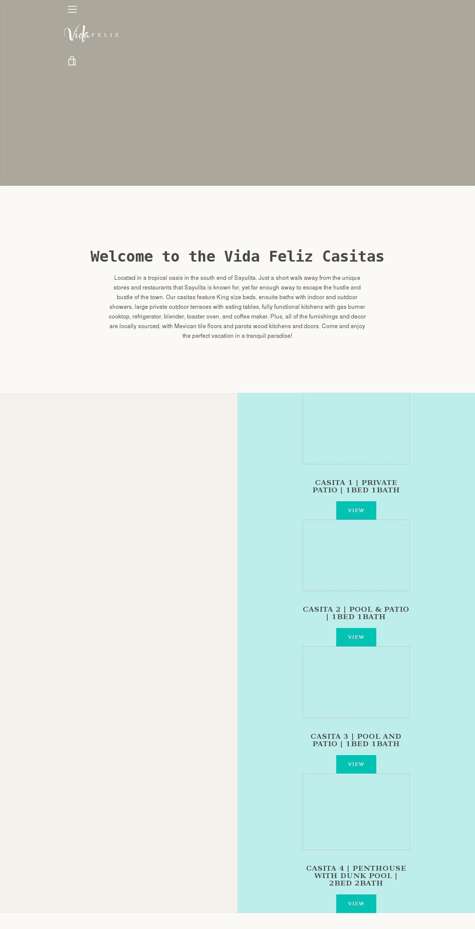 vidafelizcasitas.com shopify website screenshot