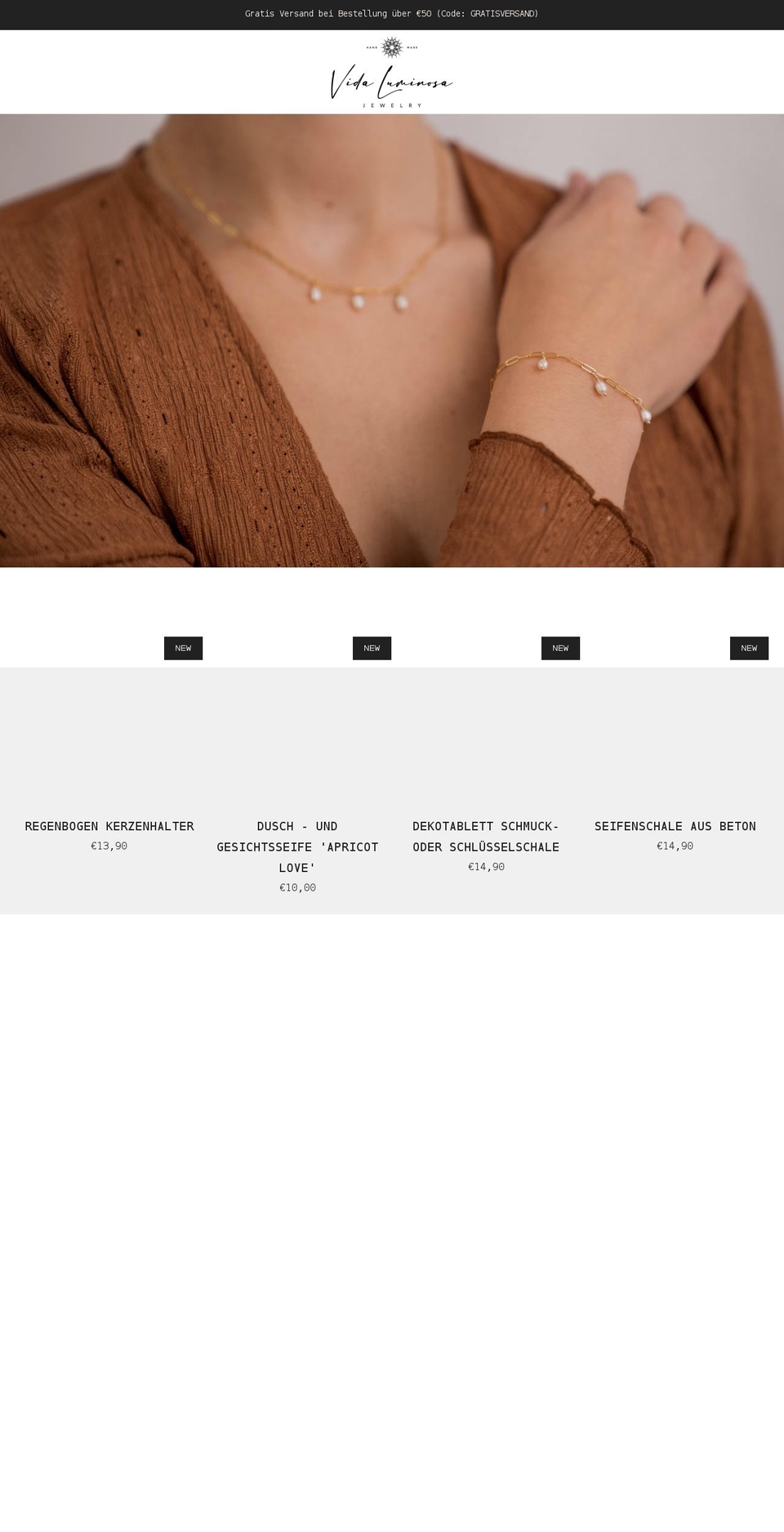 vidaluminosa.com shopify website screenshot