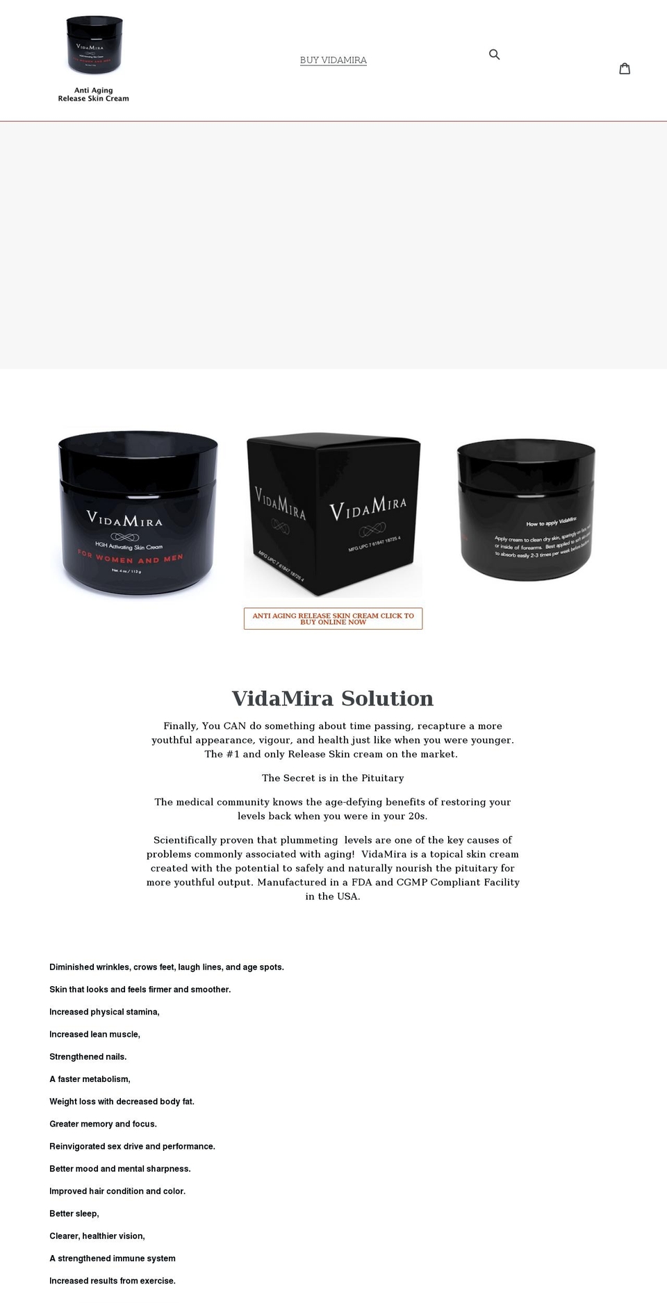 vidamira.net shopify website screenshot