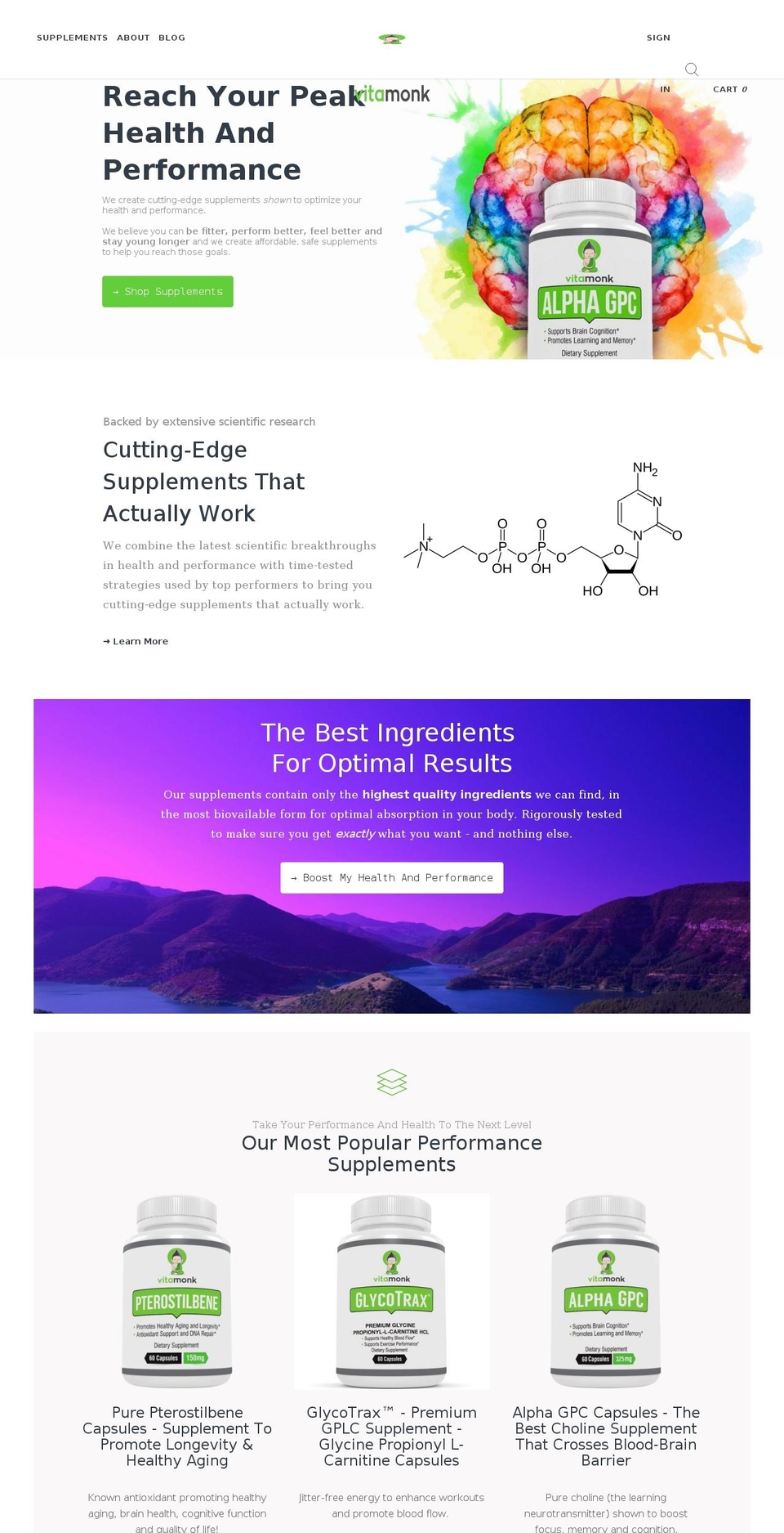 vidamonk.com — Shopify storefront screenshot