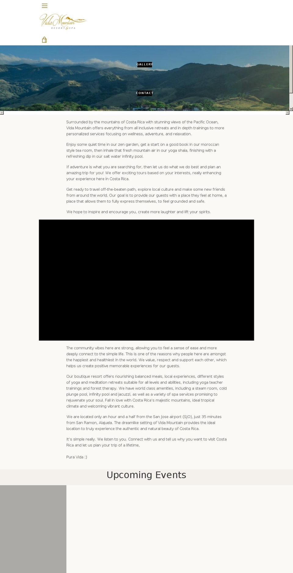 vidamountain.com shopify website screenshot
