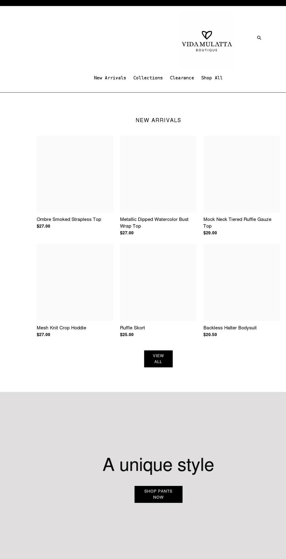 vidamulattabtq.com shopify website screenshot