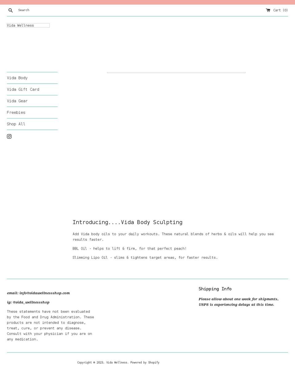 vidawellnessshop.com shopify website screenshot