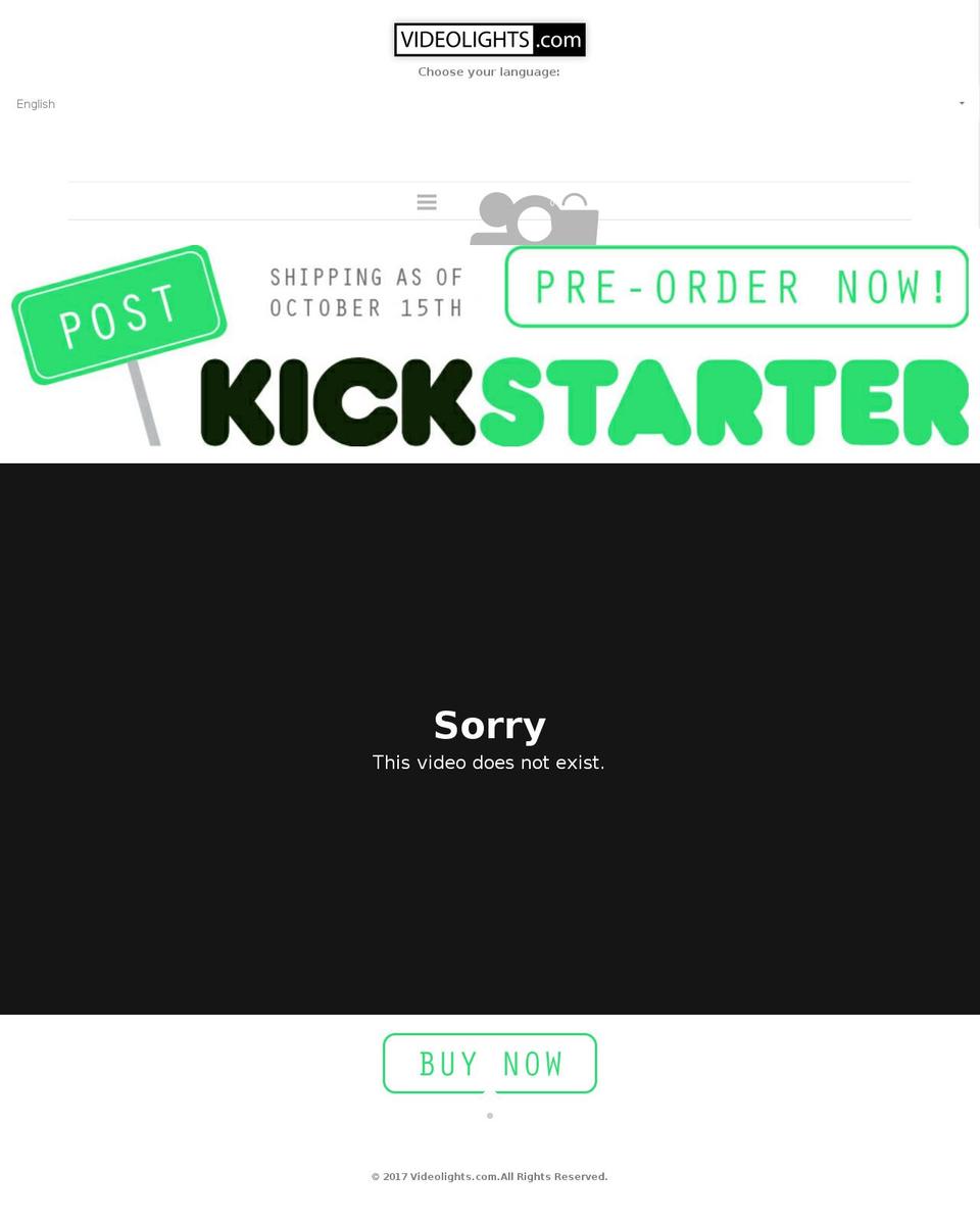videolights.com shopify website screenshot