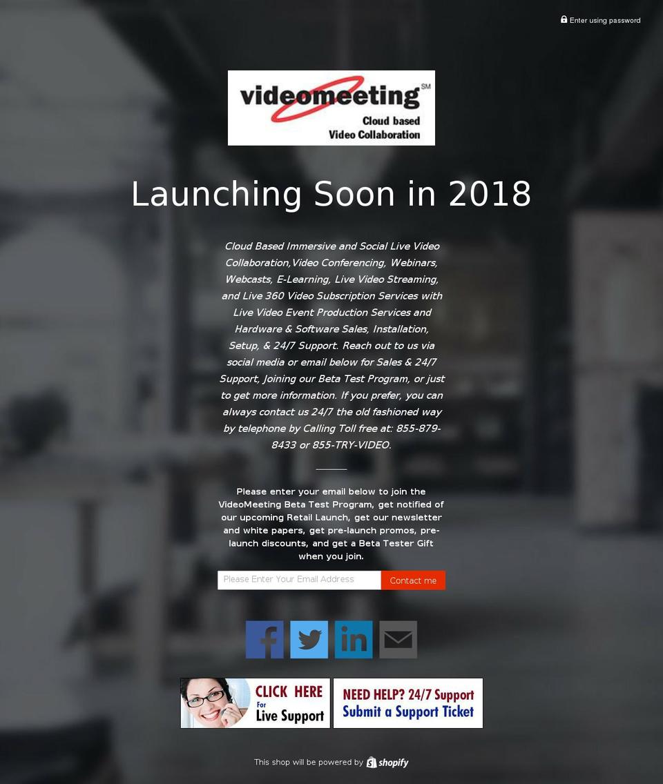 videomeeting.biz shopify website screenshot