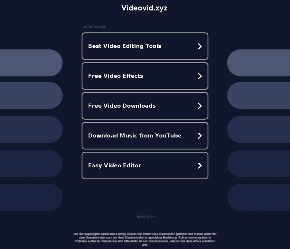 videovid.xyz shopify website screenshot