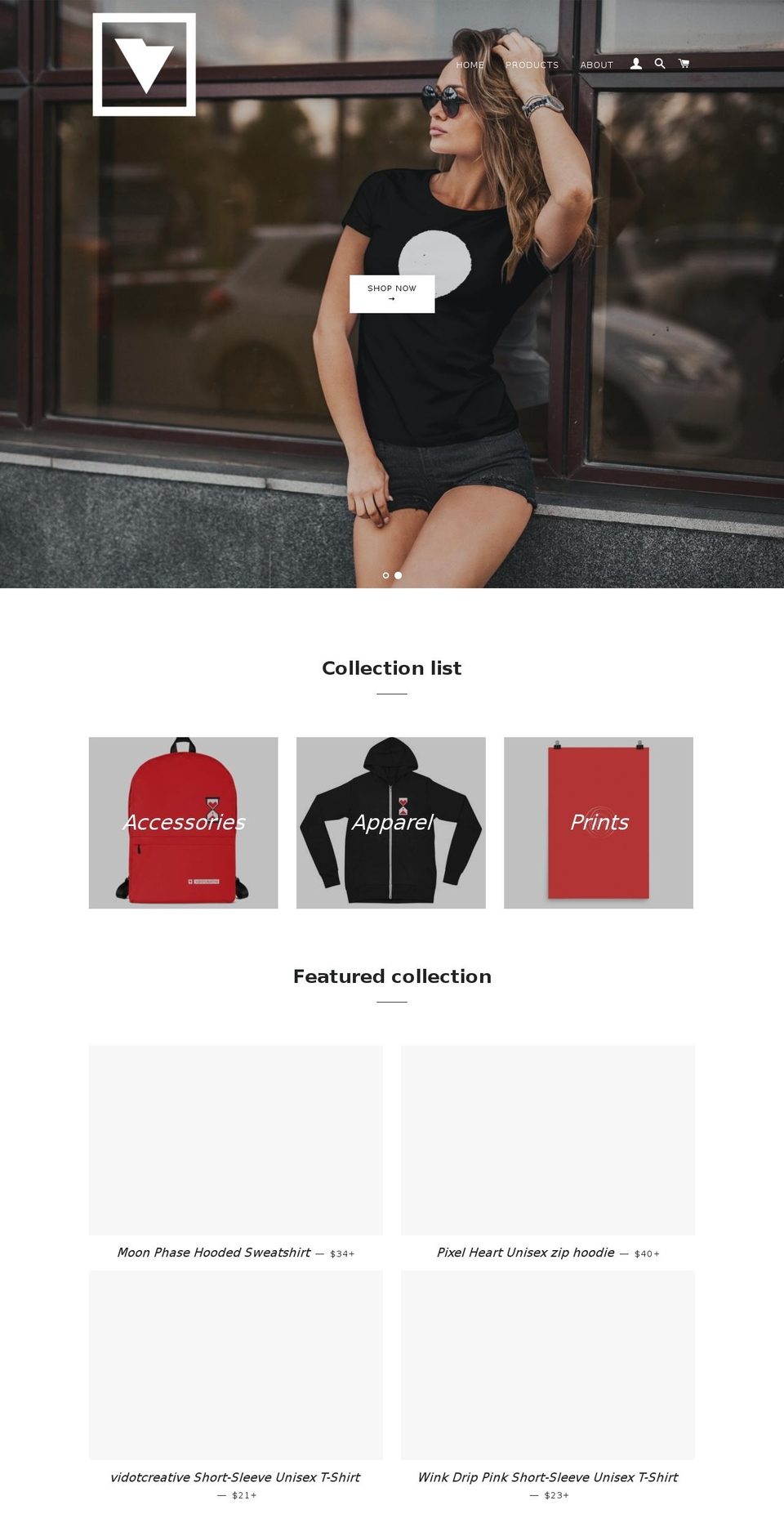 vidotcreative.com — Shopify storefront screenshot