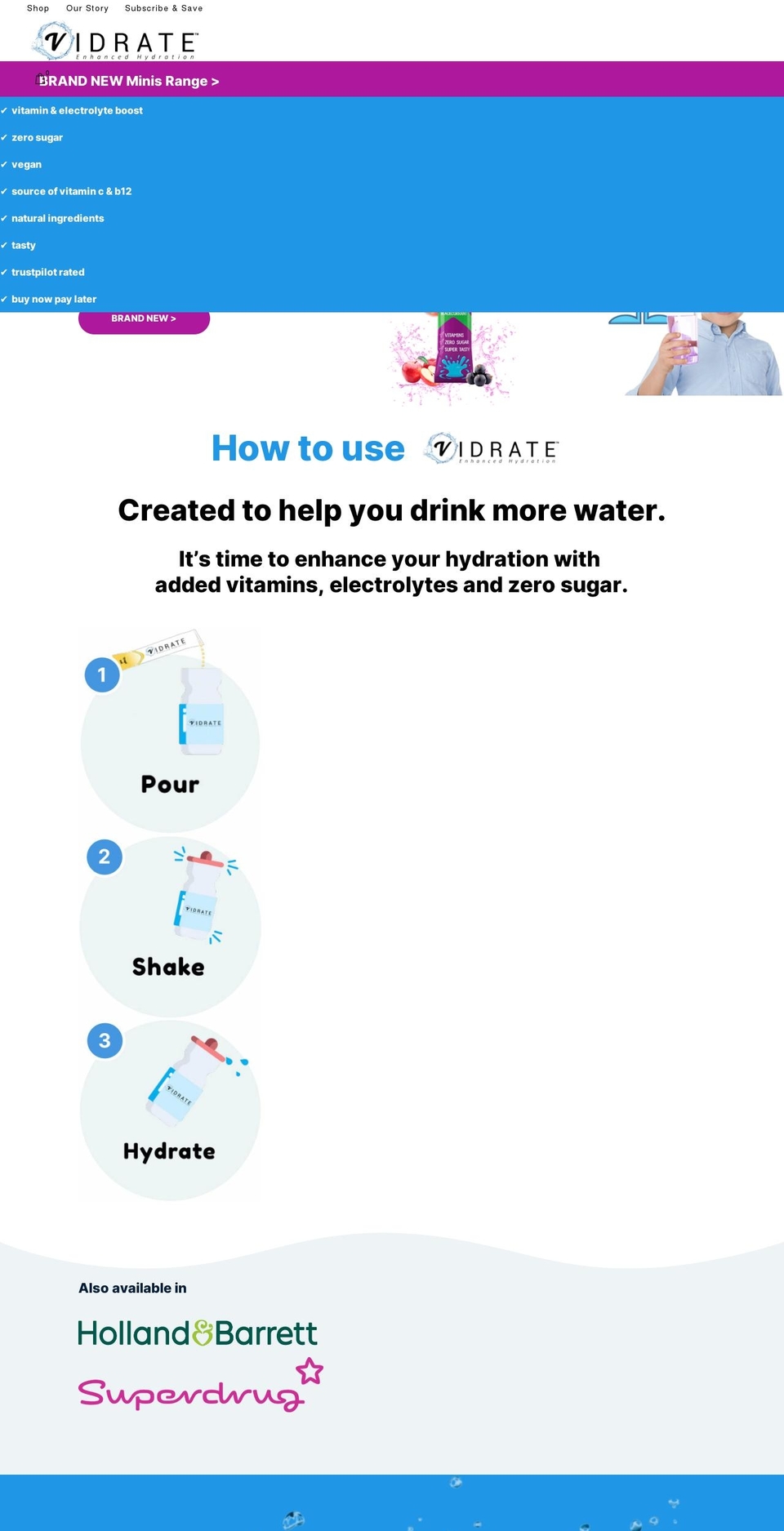 vidrate.com shopify website screenshot