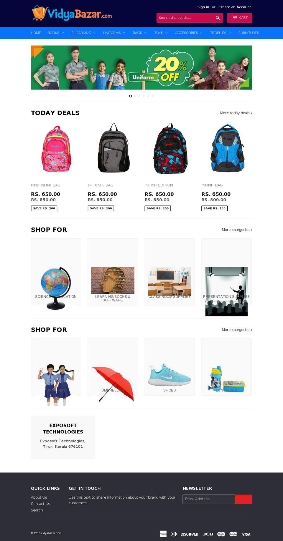 vidyabazar.com — Shopify storefront screenshot