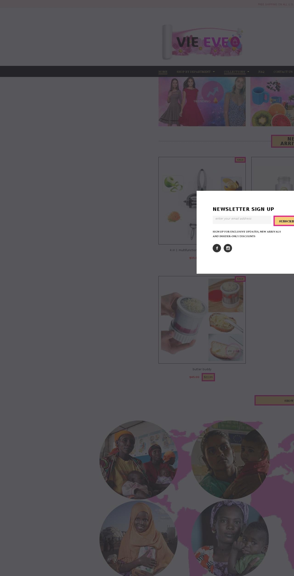 vie-eve.myshopify.com shopify website screenshot