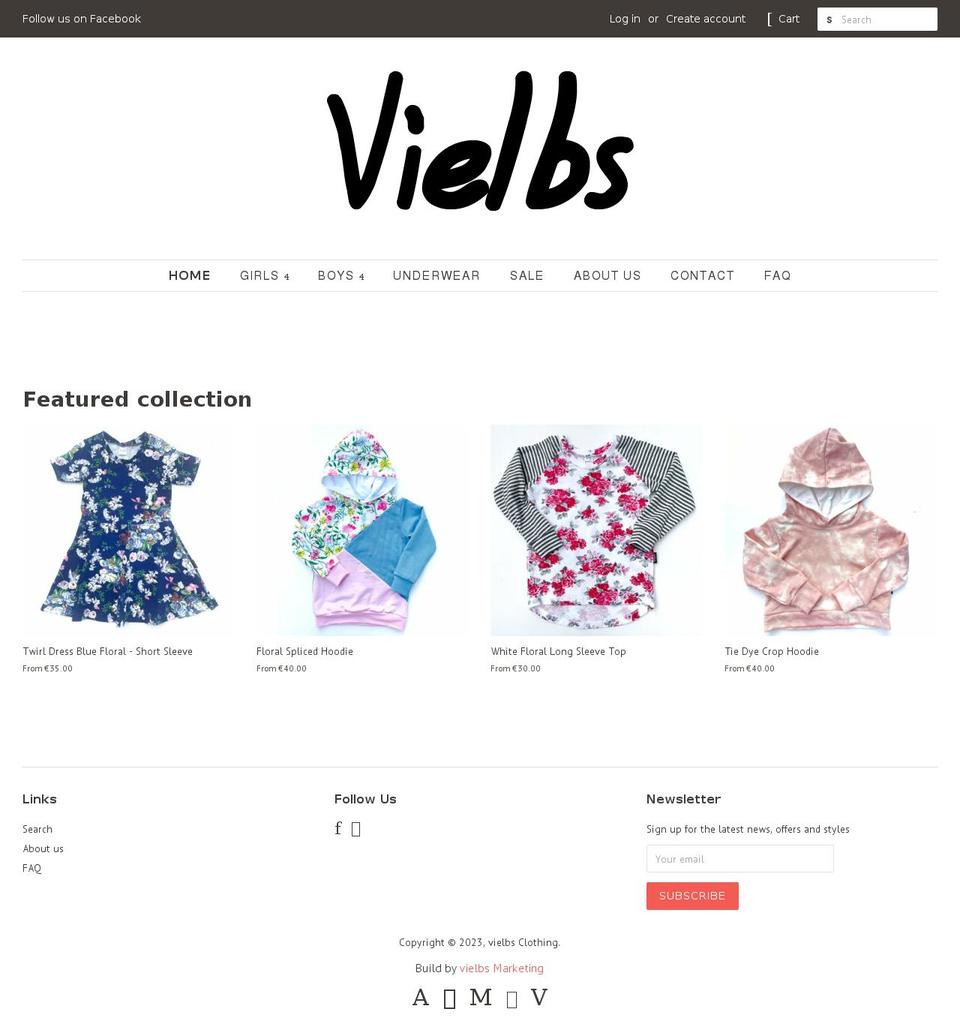 vielbs.com shopify website screenshot