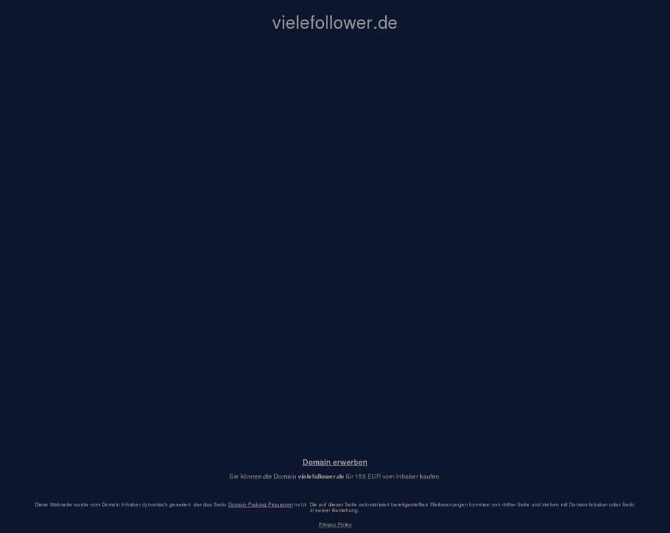 vielefollower.de shopify website screenshot