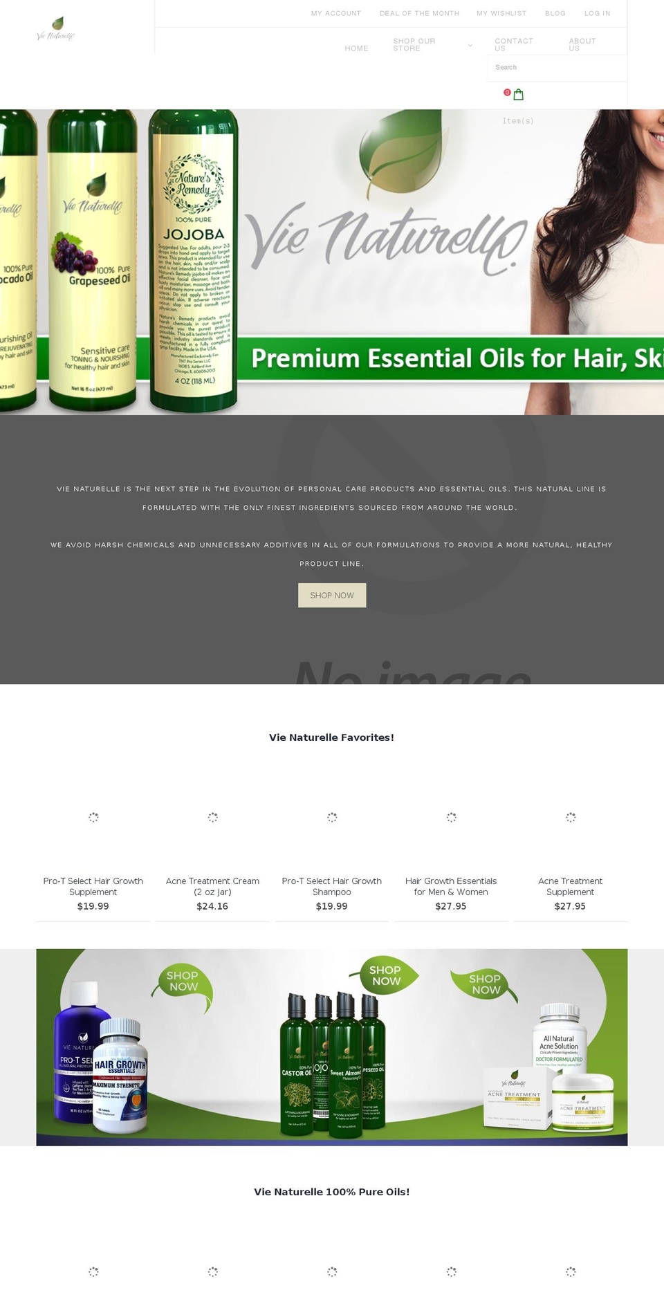 vienaturellestore.com shopify website screenshot