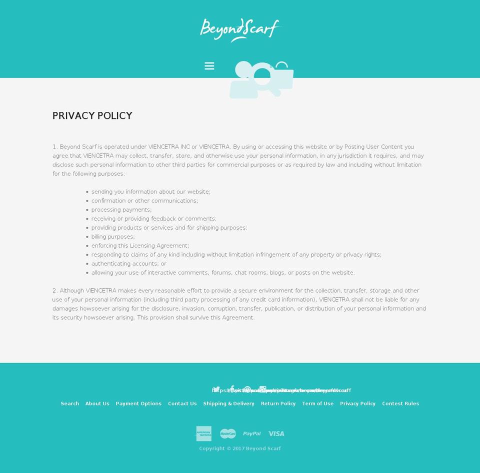viencetra.com shopify website screenshot