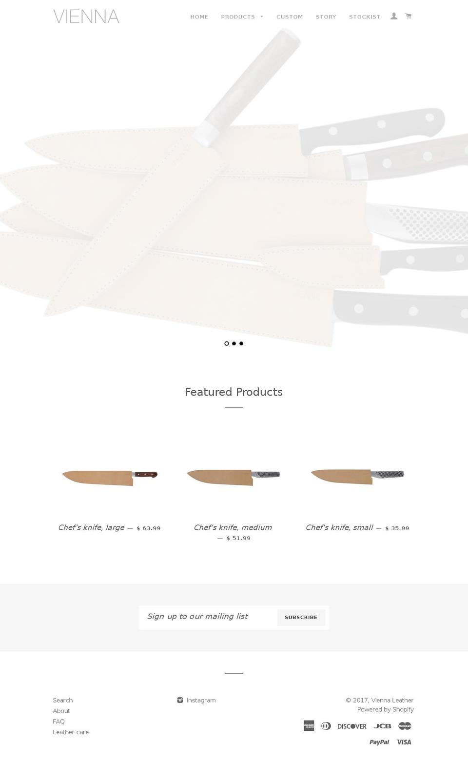 viennacollection.com shopify website screenshot