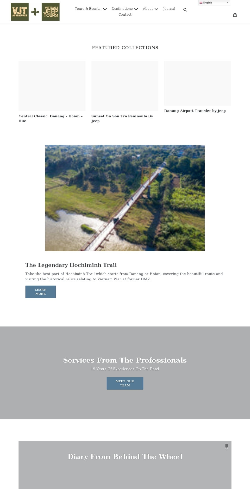 vietnamjeeptours.com shopify website screenshot