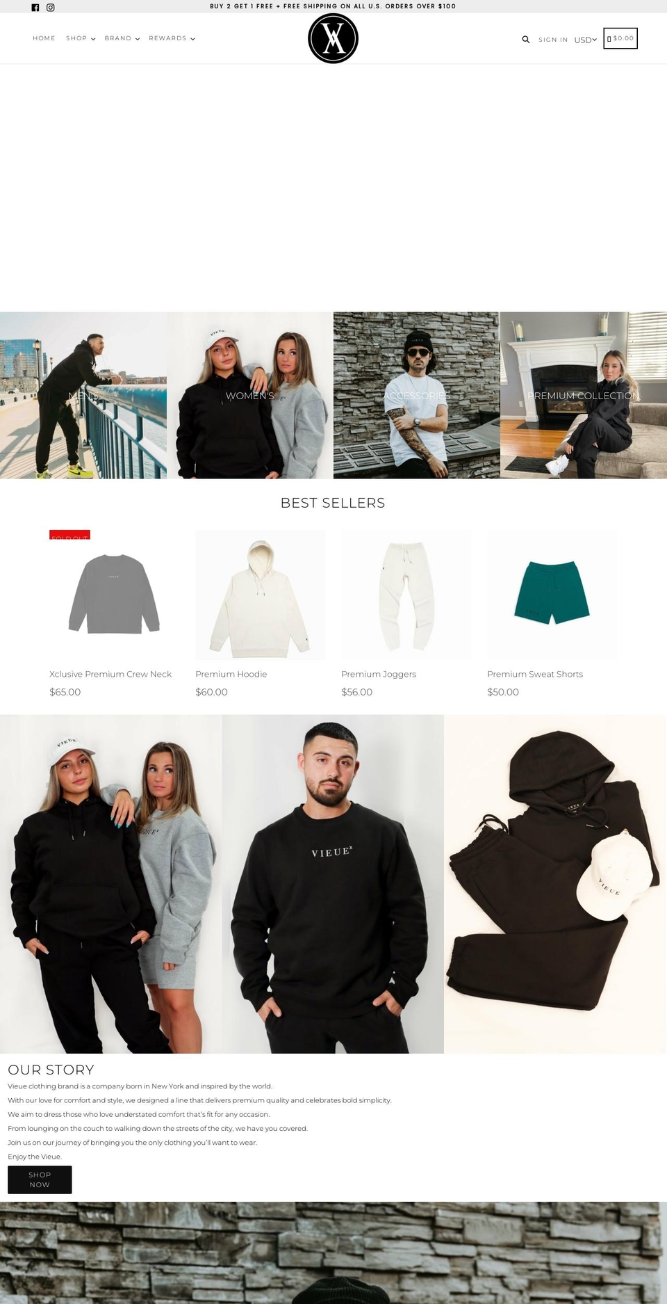 vieueclothing.com shopify website screenshot