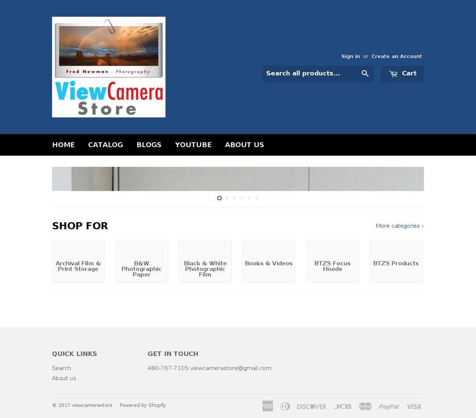 viewcamerastore.com shopify website screenshot