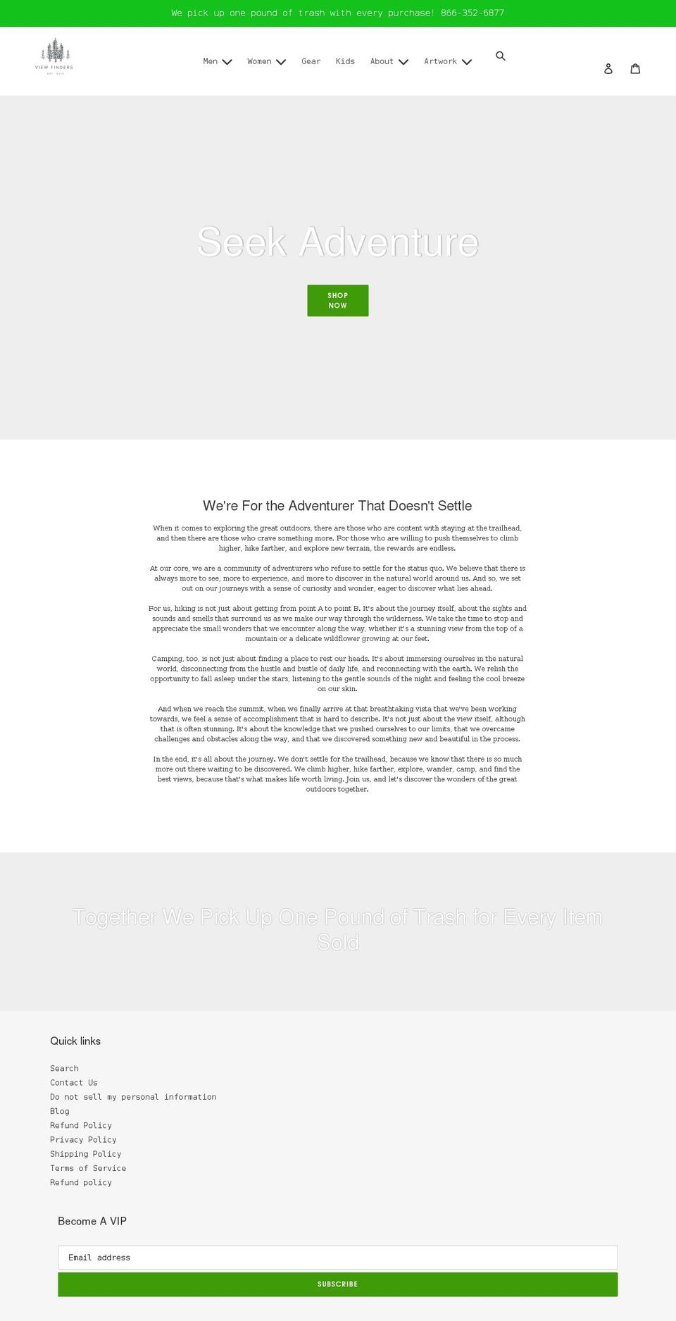 viewfindersworld.shop shopify website screenshot