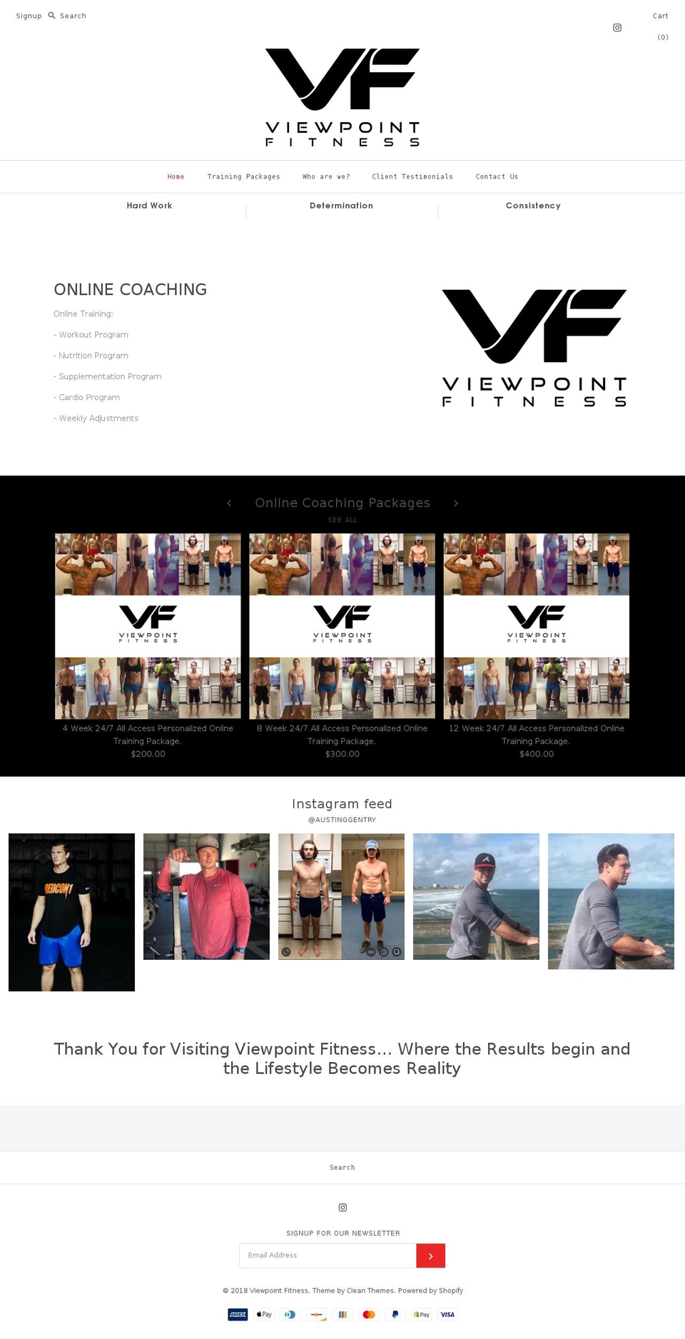 viewpointfitness.com — Shopify storefront screenshot