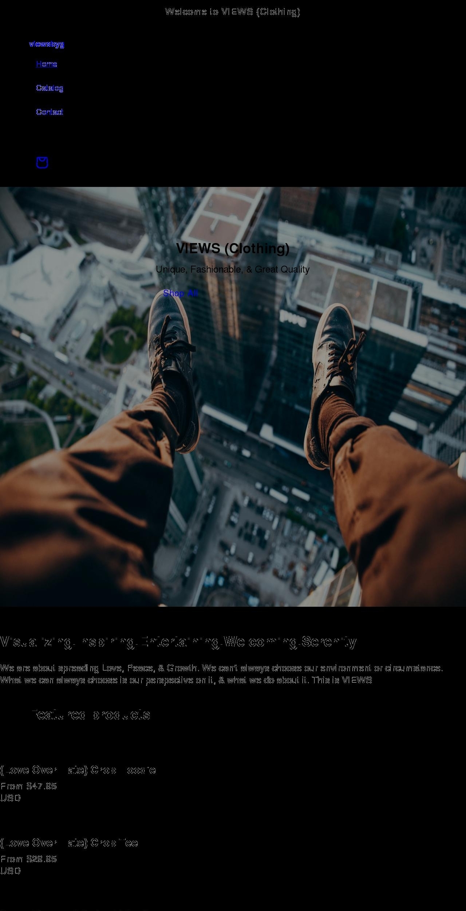 viewsbyg.com shopify website screenshot