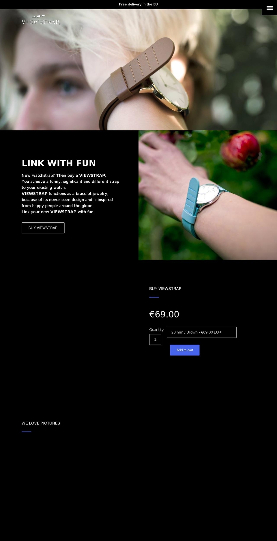 viewstrap.com — Shopify storefront screenshot