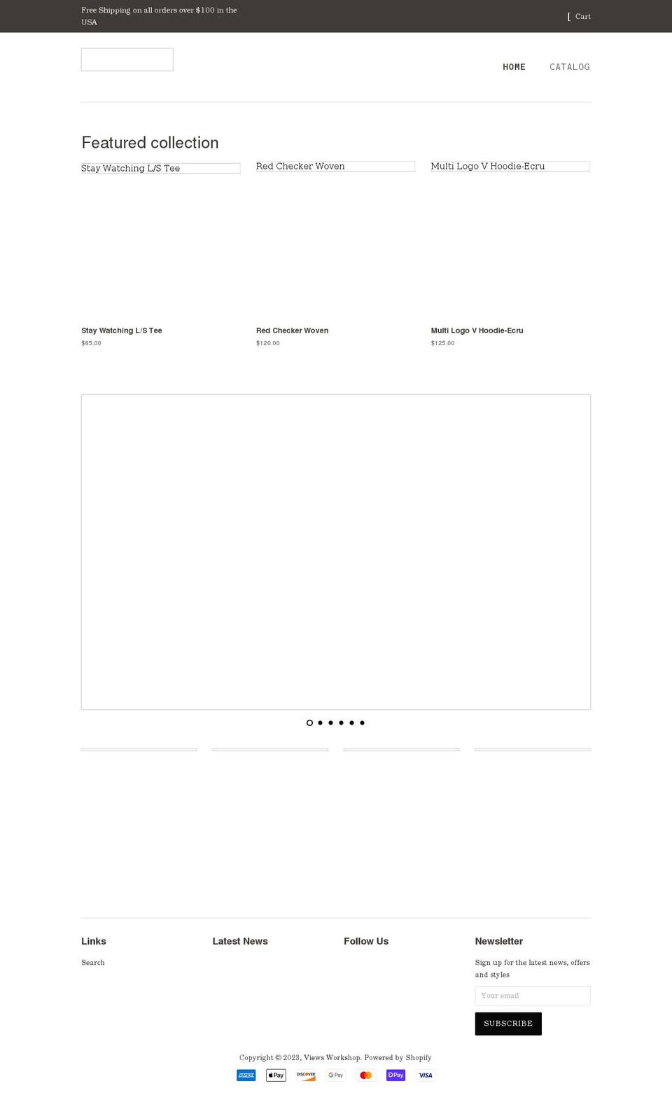 viewsworkshop.com shopify website screenshot