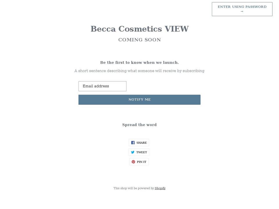 viewyourdeal-beccacosmetics.com shopify website screenshot